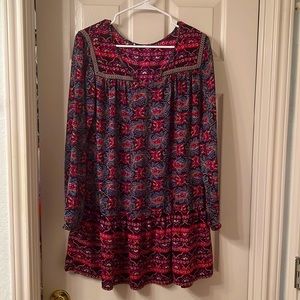 Boho Aztec print mini gown